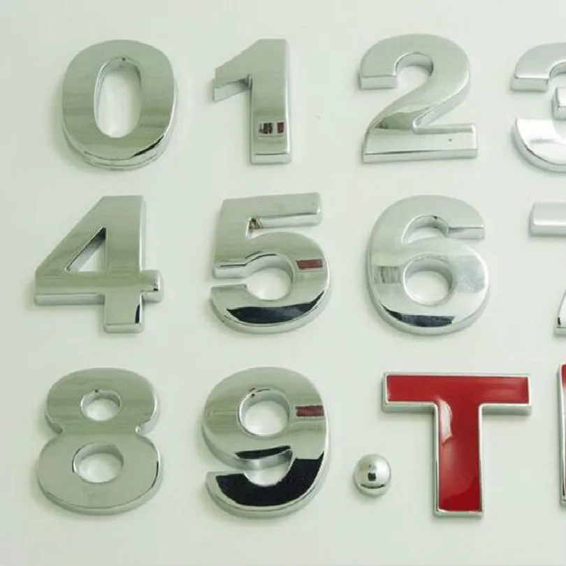 Серебристый высота 2 5 см буквы алфавита автомобильная эмблема A B C D E F G H I J K L M N O P Q