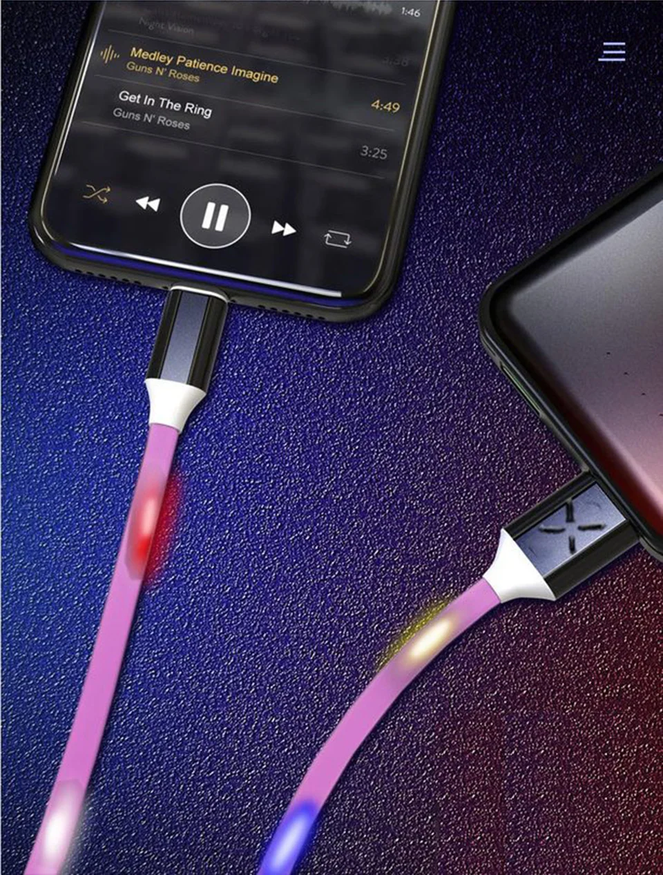 1x музыкальный usb-кабель для Iphone кабель X Xr XS 8 7 6 Plus 6s 5s Plus кабели быстрой зарядки для Ipad мобильный провод для зарядного устройства данных