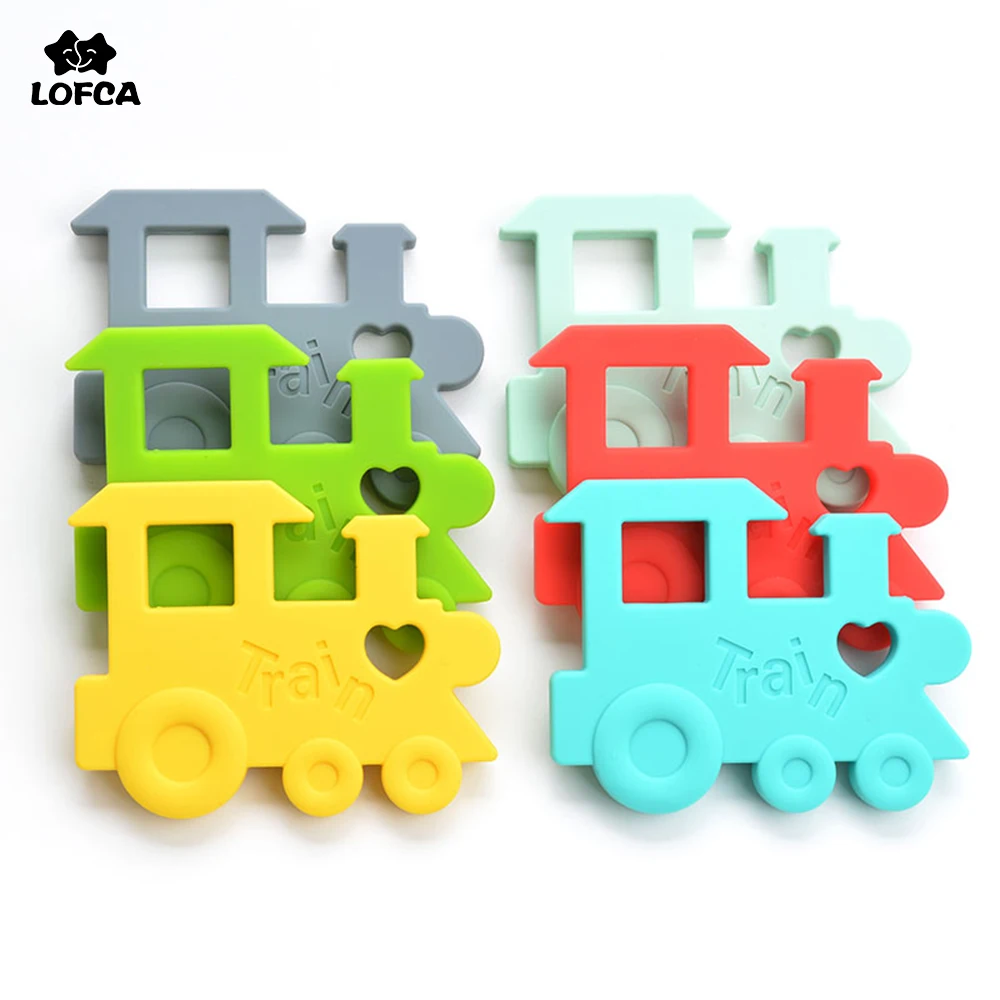 Силиконовый Прорезыватель в виде поезда 1 шт. не содержит Бисфенол А