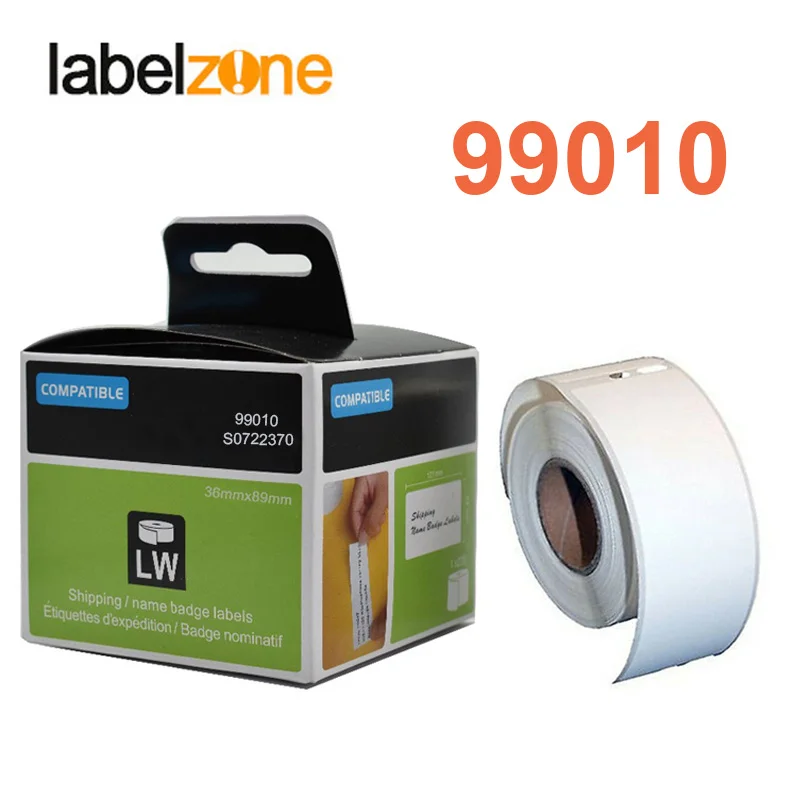 1Rolls 99010 Label 28mm*89mm Thermal Paper Compatible for Dymo LabelWriter 400 450 450Turbo Printer SLP 440 450 130pcs/roll