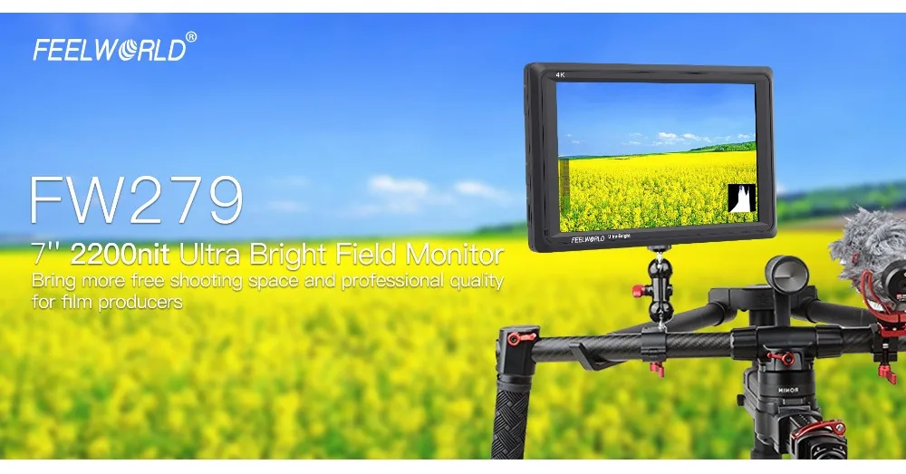 FEELWORLD FW279 7 дюймов 4 к монитор на камеру поле DSLR монитор Full HD 4 к HDMI для Nikon sony Canon Dslr Manitor мониторинг