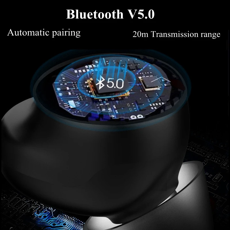 TWS 5.0 True Wireless Earbuds Mini Stereo Bluetooth Earphone Twins Waterproof Sport Earphones with Charging Case for Phone | Электроника