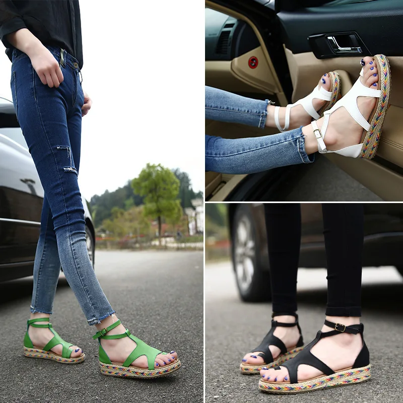 Сандалии женские кожаные в форме звезды дизайнерские босоножки-гладиаторы с