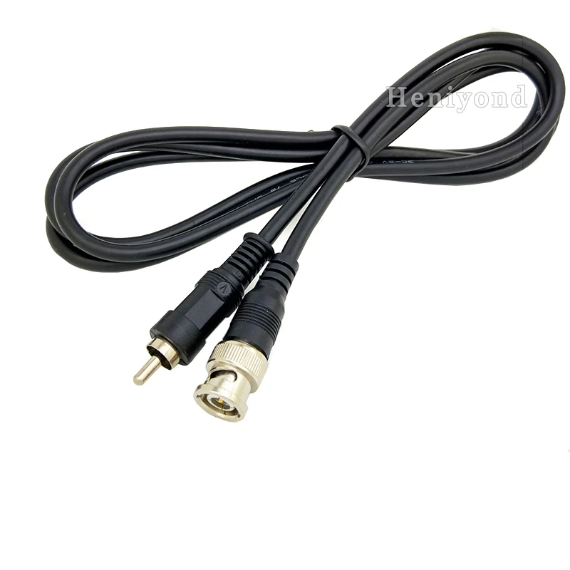 

2Pcs/lot BNC Male To RCA Male Adapter BNC Connector 75-3 coaxial cable 4.9ft
