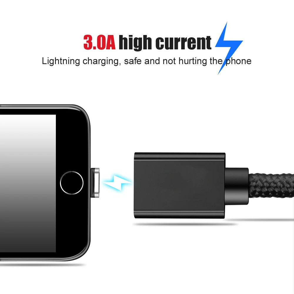 Магнитный usb-кабель для iPhone, быстрый зарядный кабель зарядного устройства микро-usb type-C для samsung, кабели для мобильных телефонов
