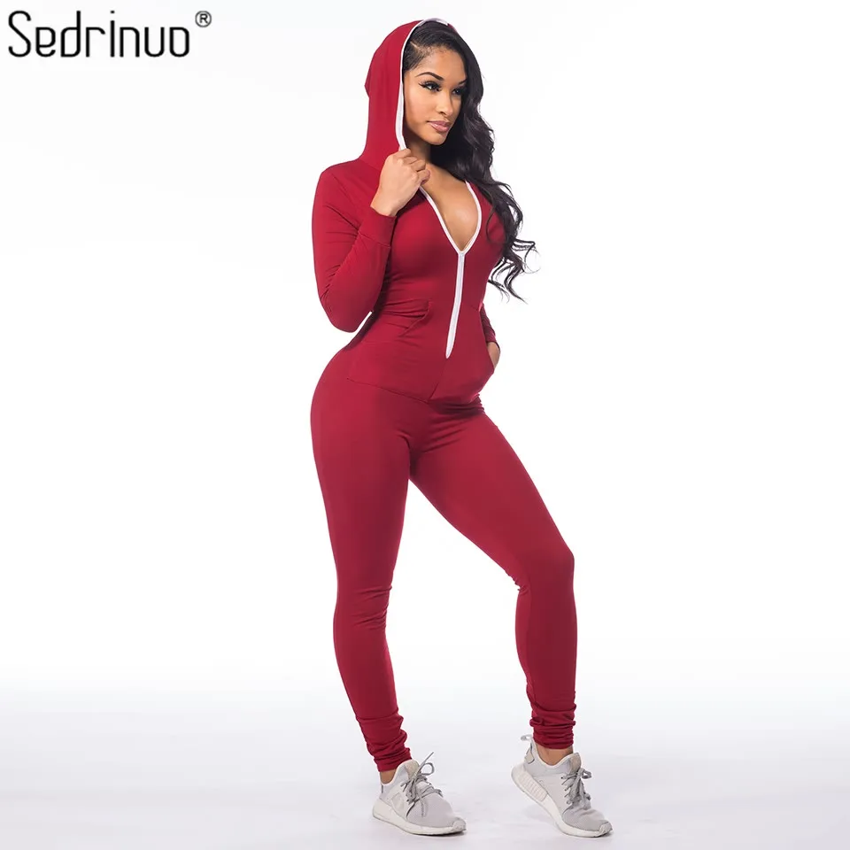 2017 Повседневное Для женщин Одна деталь наряды Комбинезоны с длинным рукавом Bodycon