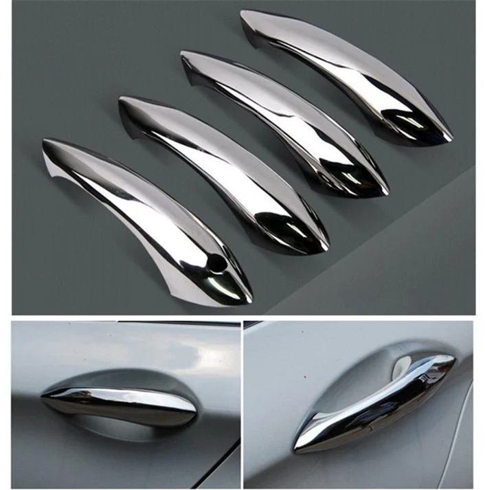

FUNDUOO New Chrome Car Side Door Handle Cover Trim Sticker For BMW 5 Series 525 520 530 535 528 2011 2012 2013 2014