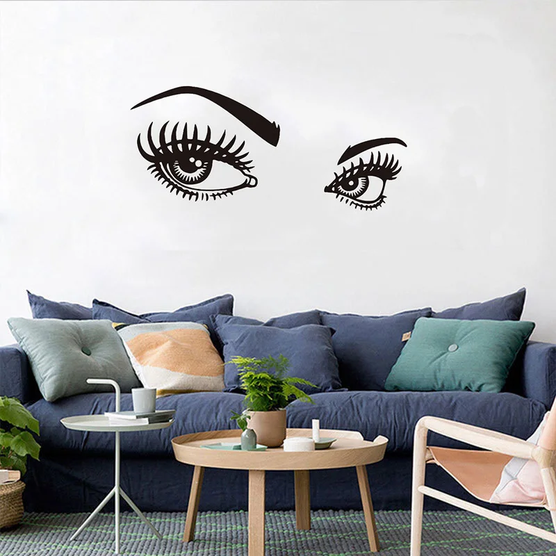 

Beautiful big eyes Wall Sticker girls rooms bedroom Sofa background decoration Mural Decals art Pretty stickers wallpaper