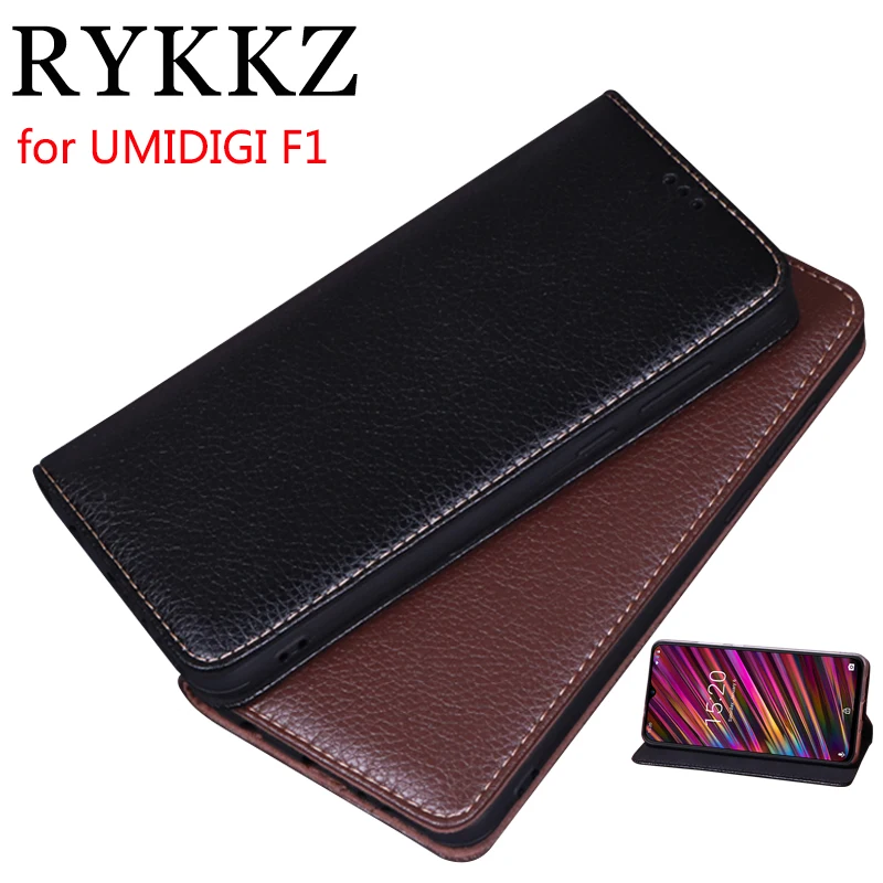 RYKKZ Роскошный кожаный чехол с откидной крышкой для UMIDIGI F1 6 3 ''мобильный