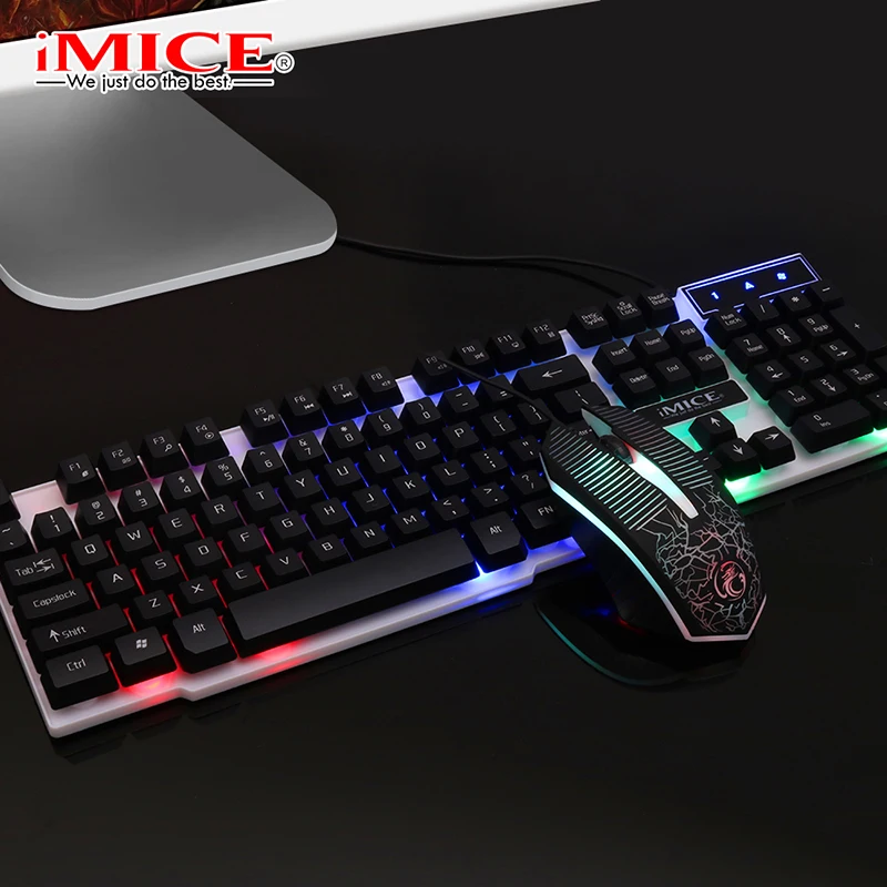 Проводной PC Gamer клавиатура и мышь комплект IP68 Водонепроницаемый 104 подсветкой