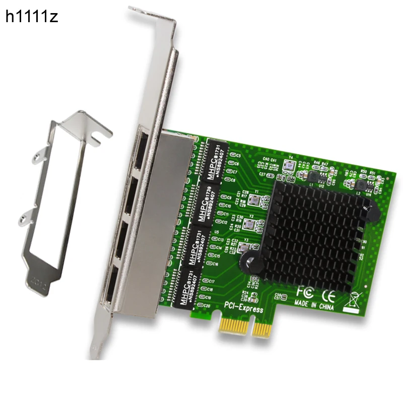 H1111Z сетевые карты LAN Карта Ethernet сетевой адаптер Ethernet Lan адаптер Сетевая карта 4 порта RJ-45 PCI Express бесплатный интернет