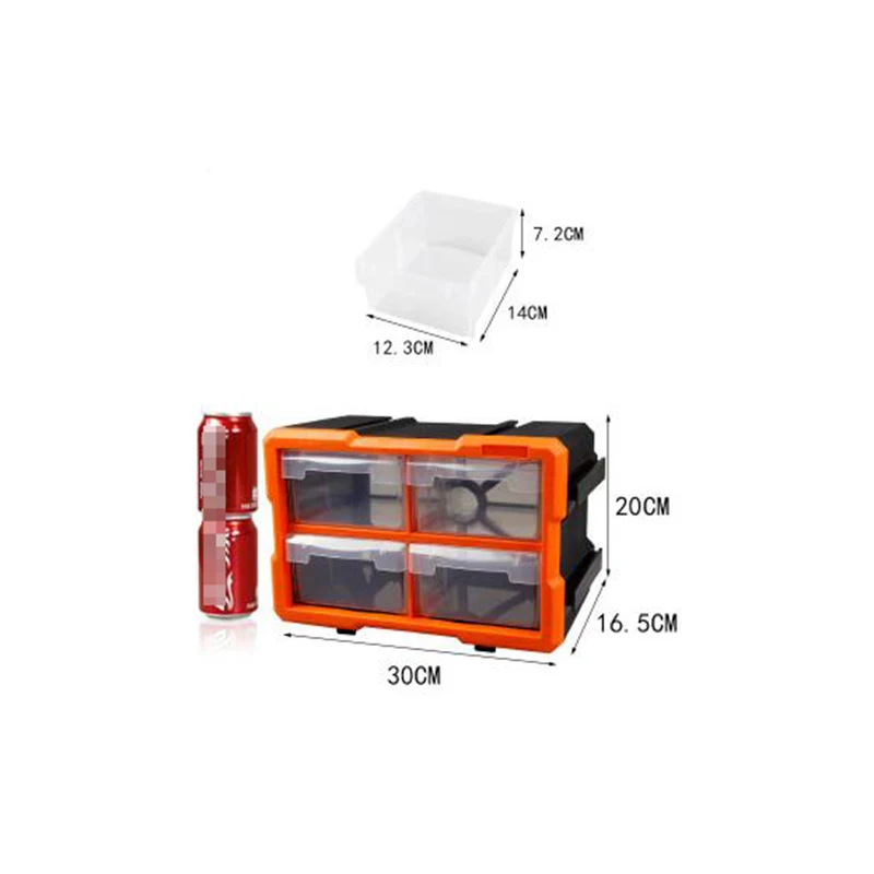 G-1804-Orange 1 шт. ящик для инструментов, коробка для инструментов, классификация ковчега, мульти-ящик с сеткой, тип строительных блоков, чехол, винт, классификация, компонентная коробка - Цвет: G-1804-Orange