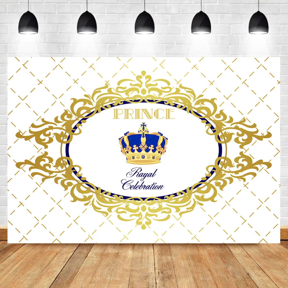 NeoBack Royal Boy Baby Shower фон для фотосъемки Королевский праздник принц сапфир Корона