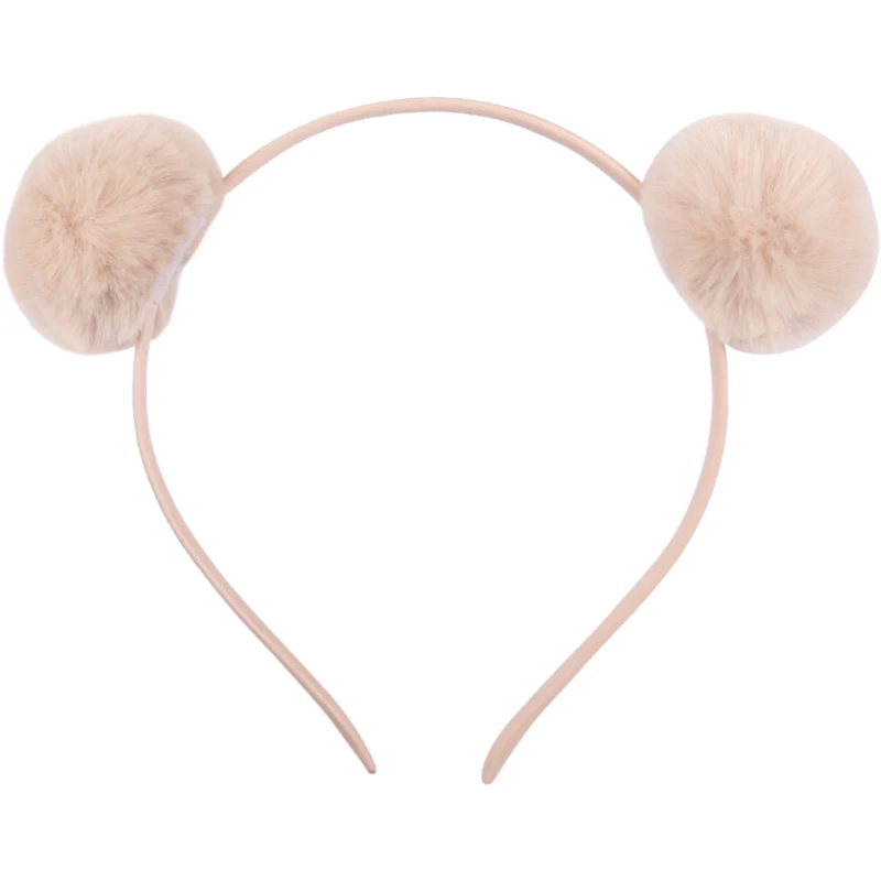 Аксессуары для волос девочки Плюшевые шаровые уши Hairband теплые твердые обруч для волос мех оголовье для женщин Макияж купать резинки для волос - Цвет: 10