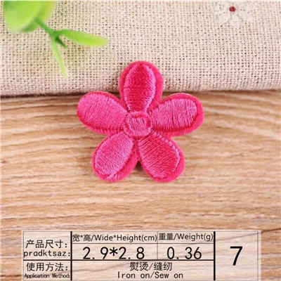 10PCS TYPE 07 10 шт. милый маленький цветок нашивки костюмы Вышивка Железо На Аппликации цветочный для детей сумки платье одежда Дешевые Patchs DIY - Цвет: 10PCS TYPE 07