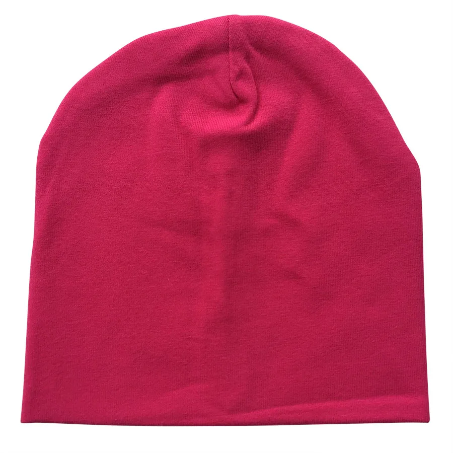 hot pink Хлопковые носки для новорожденных шляпа для девочек и мальчиков Кепки новорожденных 0-2Years Дети шапочка Карамельный цвет белый черный хлопок Повседневное ночь Кепки детей Кепки - Цвет: hot pink