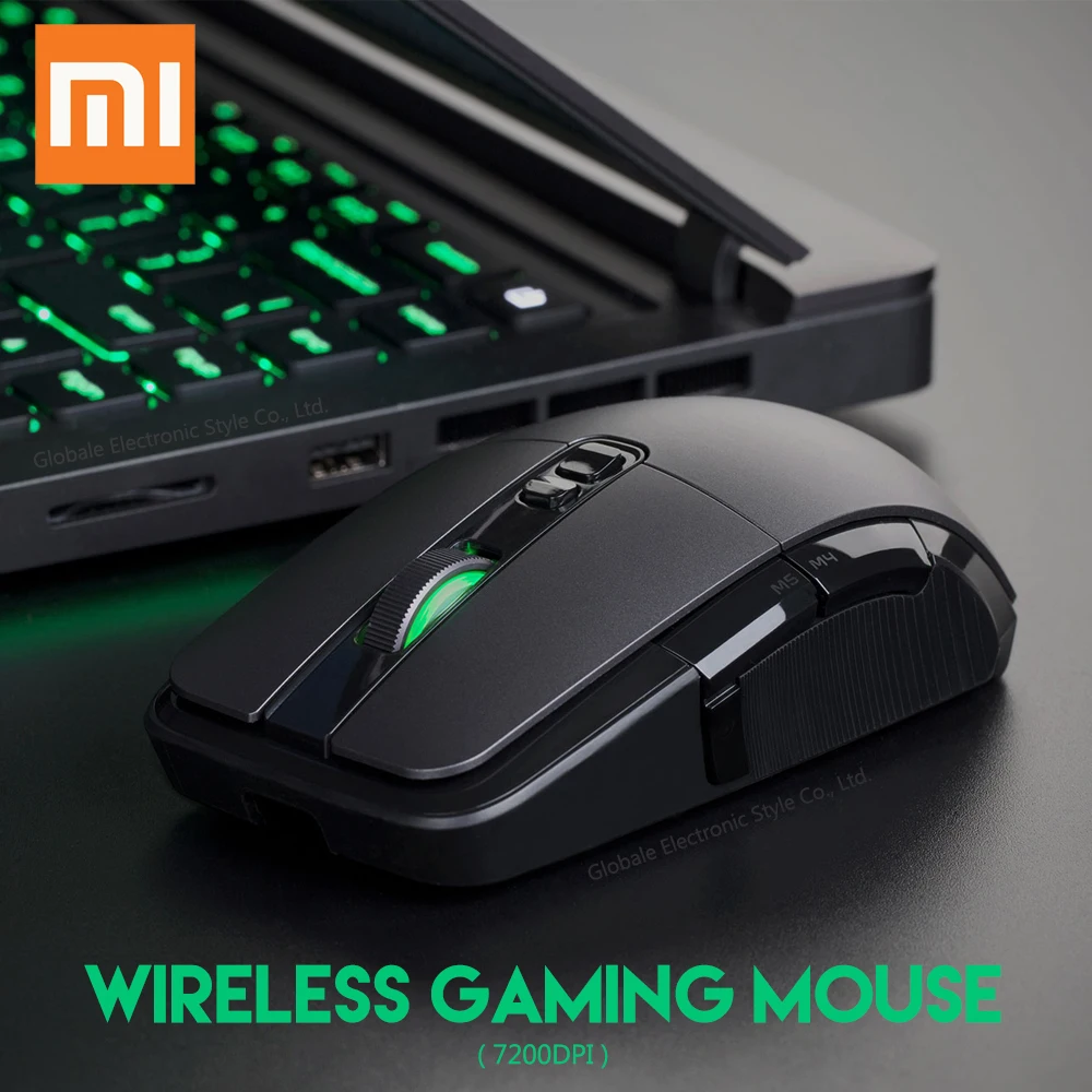 Оригинальная Беспроводная игровая мышь Xiaomi USB 2,4 ГГц 7200 точек/дюйм RGB подсветка перезаряжаемая компьютерная мышь игровая оптическая