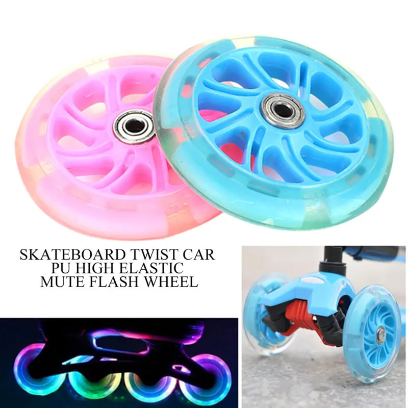 

Casters Skateboard Wheel PU 2 Color Single Warping Slide Scooter Portable Shopping Cart Accessories Longboard Durable 120mm