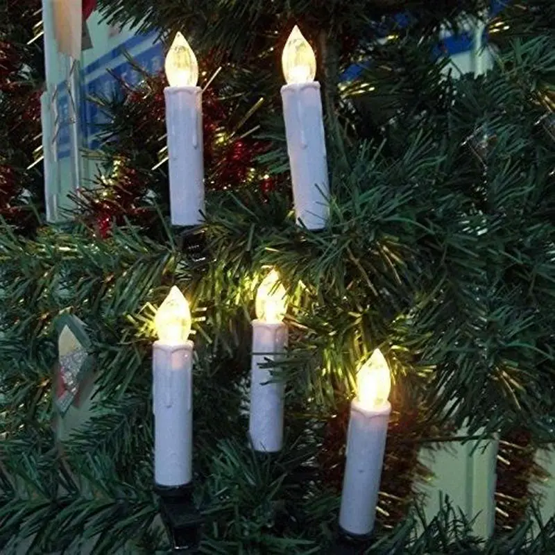 Набор из 10 светодиодных конусных свечей с дистанционным управлением