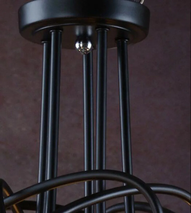Ретро-Люстра В индустриальном стиле с изогнутыми трубками лампа для гостиной