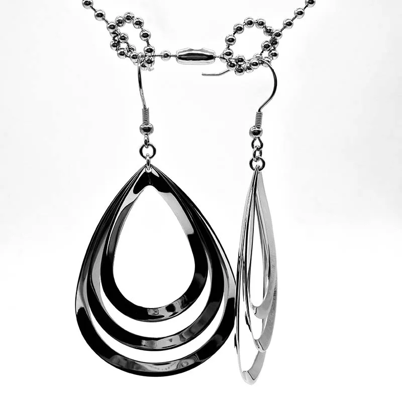 AMUMIU Новые Модные полые квадратные круглые серьги с пентаграммой Простые