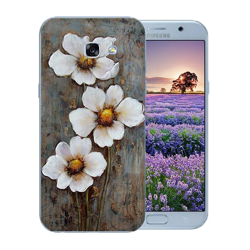 For Samsung Galaxy A5 2017 Case 5.2&quot Silicone Cases (2017) A520F Back Cover Soft TPU Van Gogh Pattern Bags |