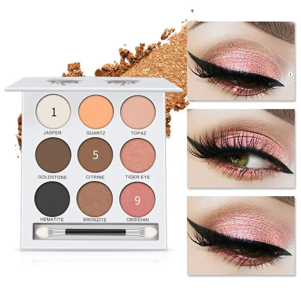 DSstyles 9 цветов Палитра теней для век стойкий макияж глаз Водонепроницаемый