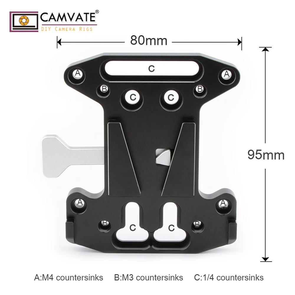 Камера CAMVATE V Lock быстросъемная аккумуляторная Монтажная пластина для DSLR/Blackmagic URSA
