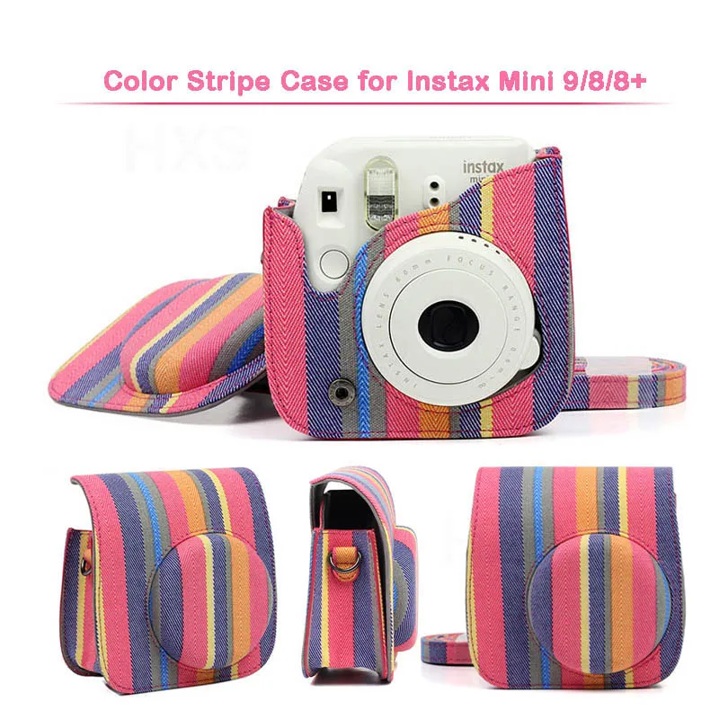 Чехол для Камеры Fujifilm Instax Mini качественная сумка через плечо из искусственной кожи с ремешком для Fuji Instax Mini 9, Instax Mini 8
