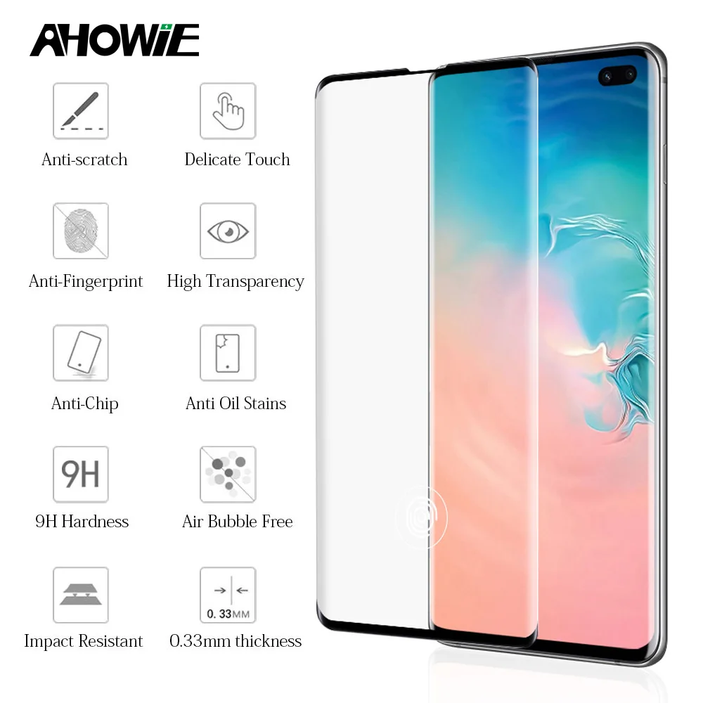Ahowie полностью изогнутый экран из закаленного стекла Защитная пленка для Samsung Galaxy