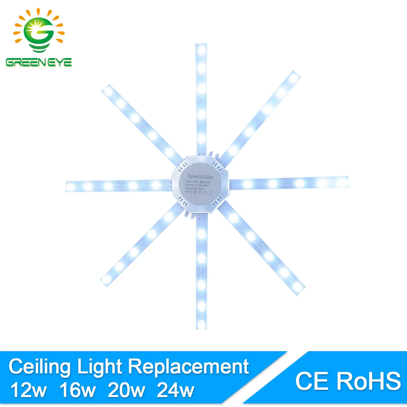Панель светодиодсветильник GreenEye с магнитным креплением 220 В 12/16/24 Вт|led light board|led