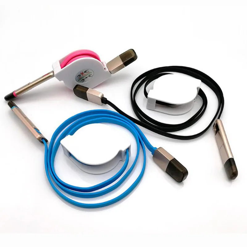 Многофункциональный зарядный кабель для Apple Android два в одном телескопический