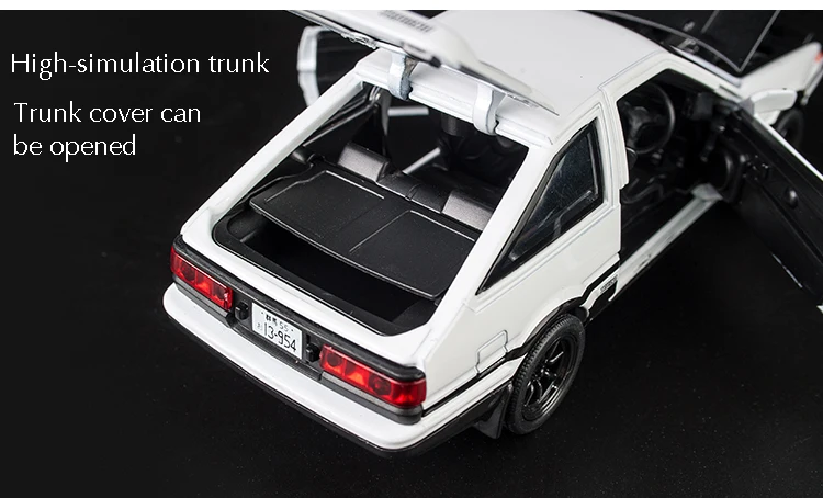 KIDAMI 1:28 Сплав оттягивающийся под давлением AE86 модель автомобиля MINIAUTO день детей Подарки Форсаж Miniatura звуковой светильник