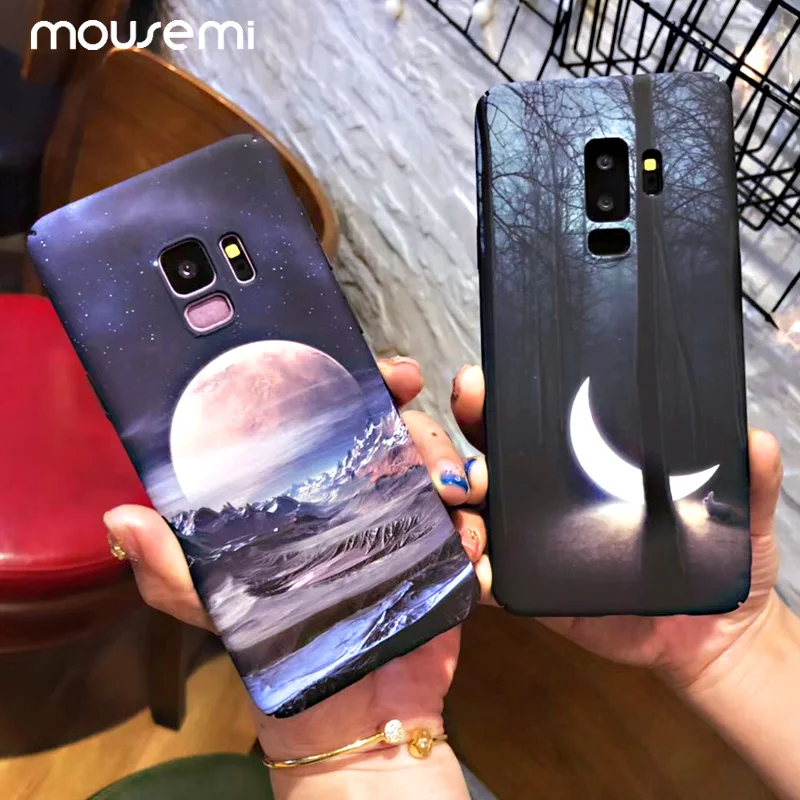Чехол CAPAME для Samsung S8 жесткий пластиковый светящийся чехол с Луной Galaxy S9 Plus S7 Edge Note 8