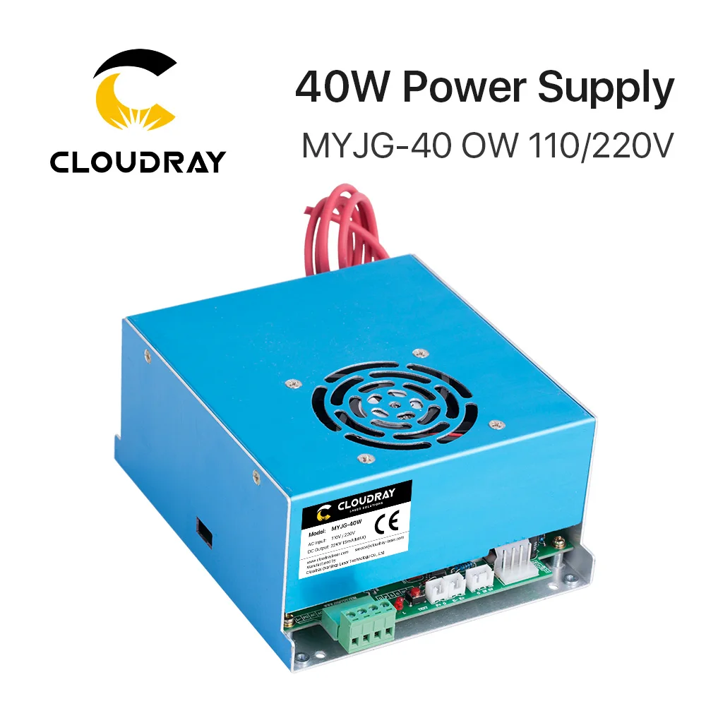 Cloudray 40 Вт CO2 лазерный источник питания 110 В/220 В для лазерной трубки, гравировальный станок для резки MYJG 40WT Модель B MYJG