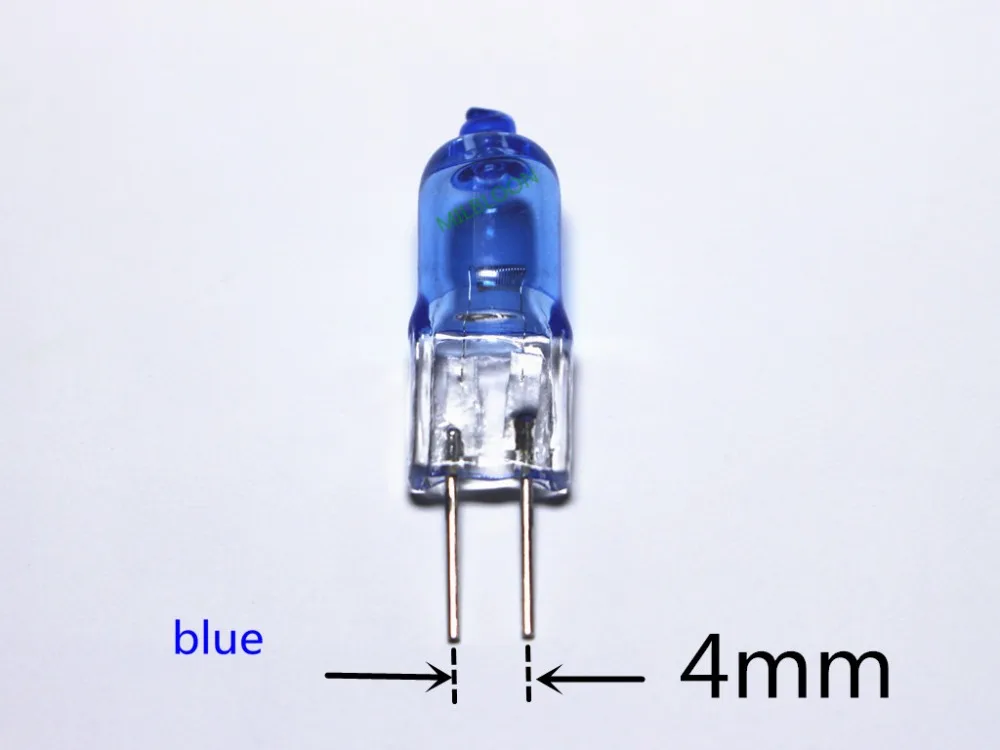 10 шт(5 упаковок) 12v G4 галогенная лампа синего цвета с покрытием/прозрачный хрустальный шар светильник люстра лампа лампочка 12В 5 Вт, 10 Вт, 20 Вт, 35w 50w сиными лампы