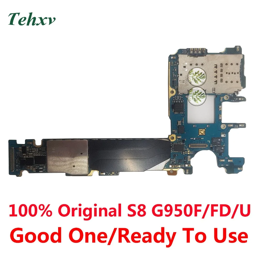 Tehxv для samsung Galaxy S8 G950F G950FD G950U 64 Гб материнская плата оригинальная разблокированная с чипами IMEI ОС Android материнская плата