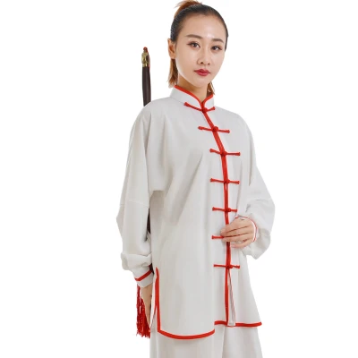 Taijiquan Практика Тай Чи Китайская одежда Весна Лето для мужчин и женщин хлопок шелк Единоборства Одежда для выступлений Топы Брюки - Цвет: as show