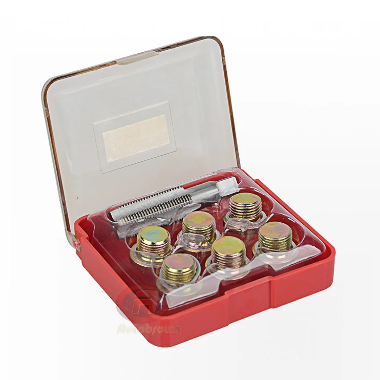 

7PCS M13 M15 M17 automobile oil pan discharging screw Thread Repair Tool automotive maintenance tool set NO.A0728