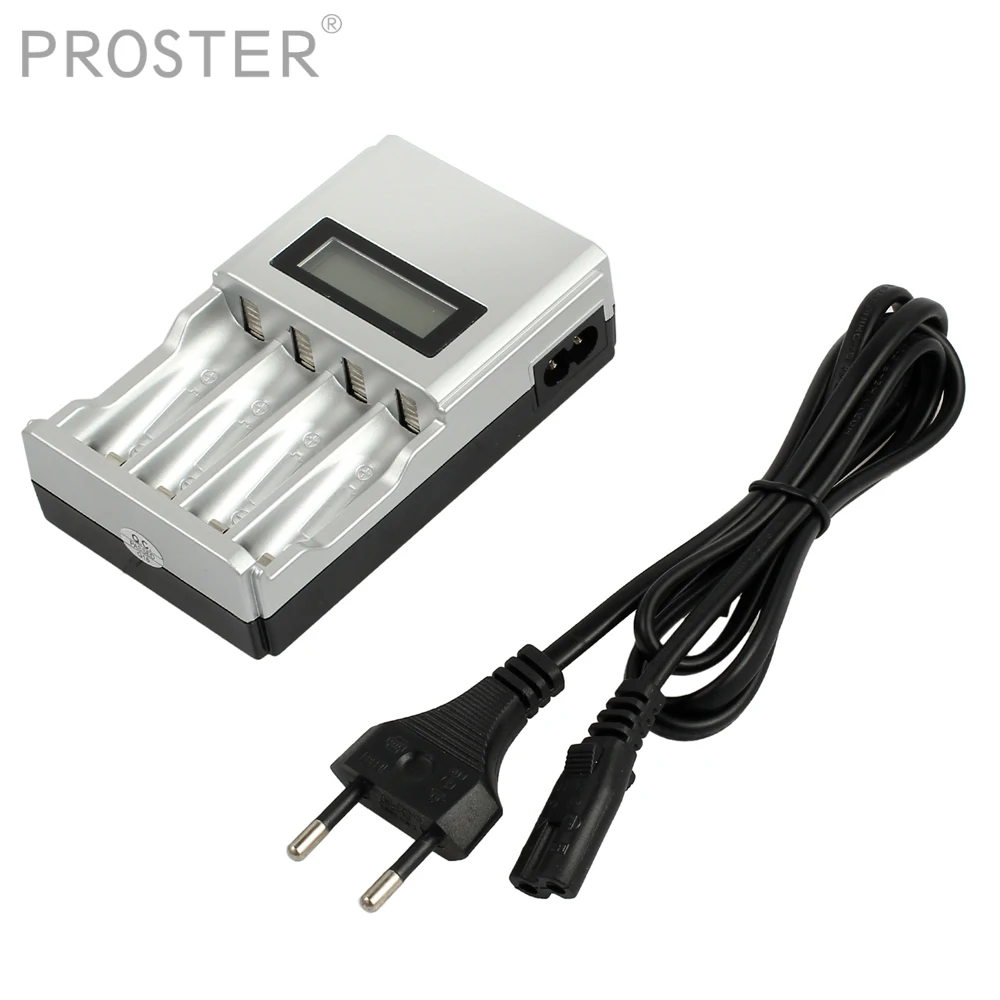 ЖК зарядное устройство PROSTER Varta для 4 аккумуляторов AA / AAA (включая батарейки с 2100
