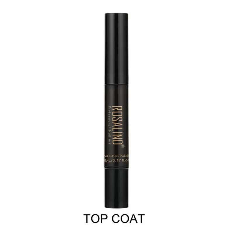 top coat ROSALIND 58 цветов замачиваемый УФ светодиодный Гель-лак ручка для росписи лаком для ногтей искусство несколько цветов живопись гель-лаки основа Маникюр 5 мл - Цвет: top coat