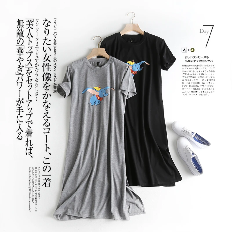 Горячая Распродажа 2019 летнее платье женский с коротким рукавом милым принтом