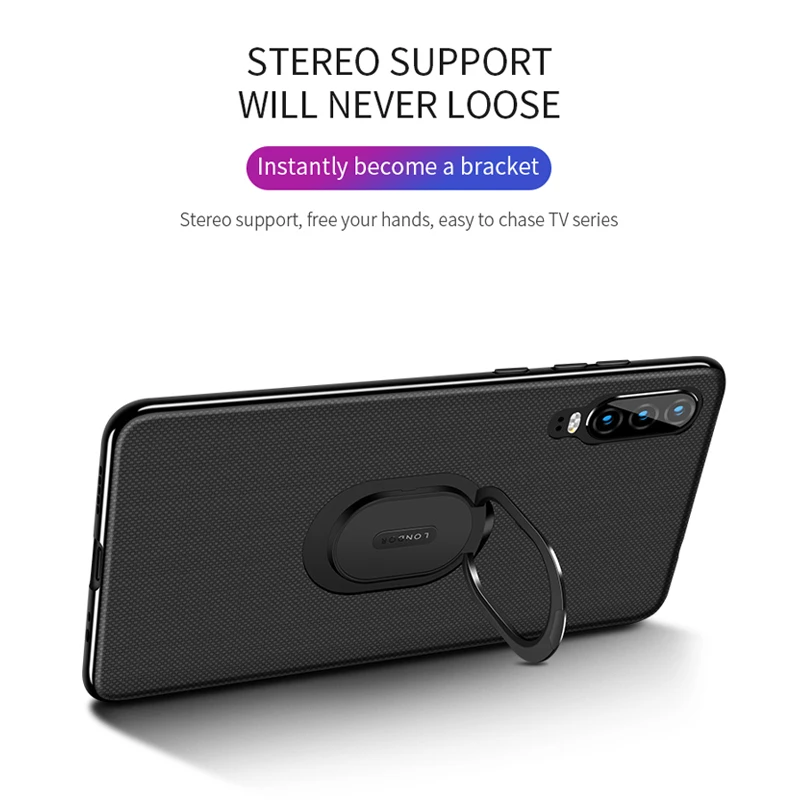 For Huawei P30 Lite Case Cover Luxury Leather Magnetic Ring Stand Holder Phone Nova 4e Back Coque |