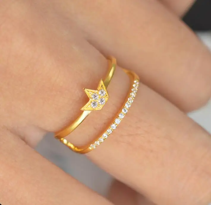 Hot sale Pure AU750 Yellow Gold Crown Cubin Zirconia Ring 2.4g size US 7 | Украшения и аксессуары