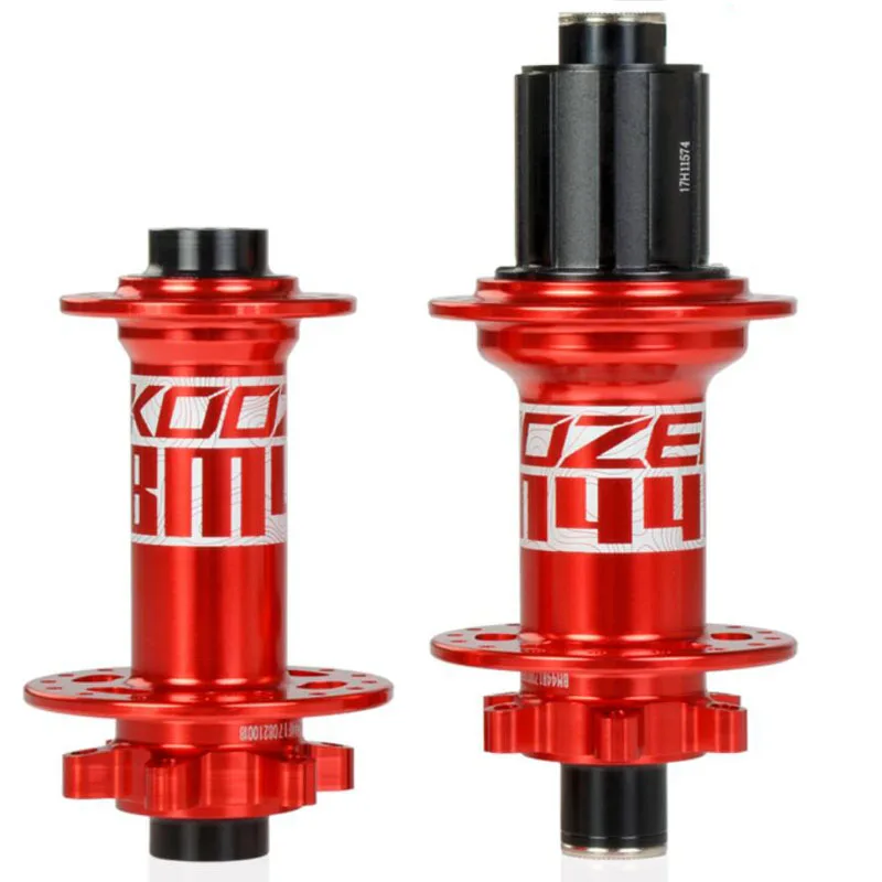 Rear red KOOZER BM440 MTB горный велосипед BOOST концентраторы 32 h диск с отверстиями подшипник ступицы Передняя Задняя 6 Болт 15*110 12*148 мм через - Цвет: Rear red