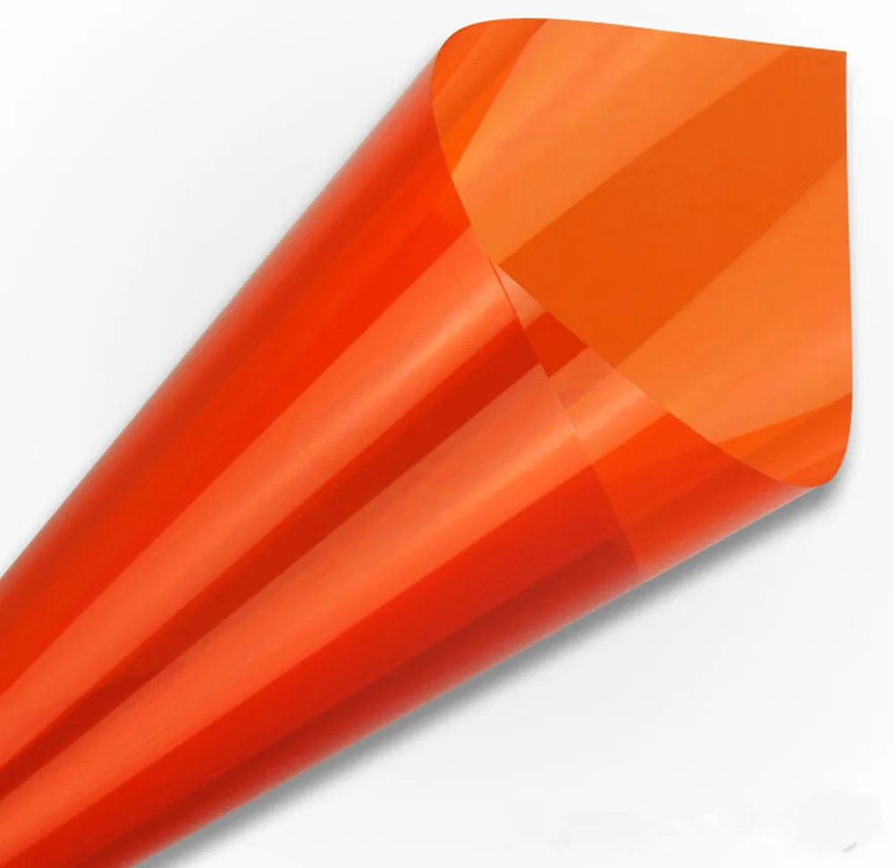 orange Разные цвета, декоративная пленка для архитектурного строительства, оконная пленка Stciker, тонированная оконная стеклянная наклейка 60 ''x 20'' - Цвет: orange