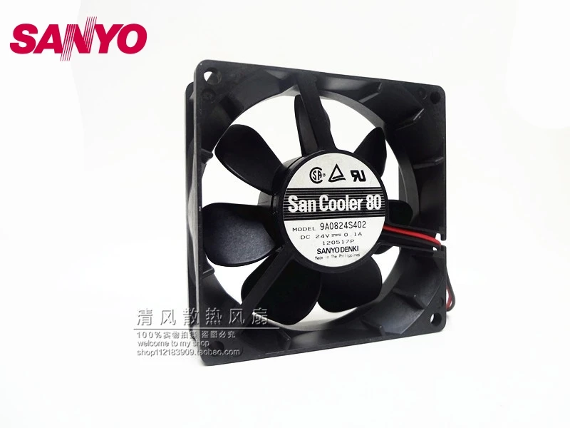 НОВЫЙ осевой охлаждающий вентилятор SANYO 8025 с приводом 8 см 80 мм 24В 0 1а 9A0824S402 двумя