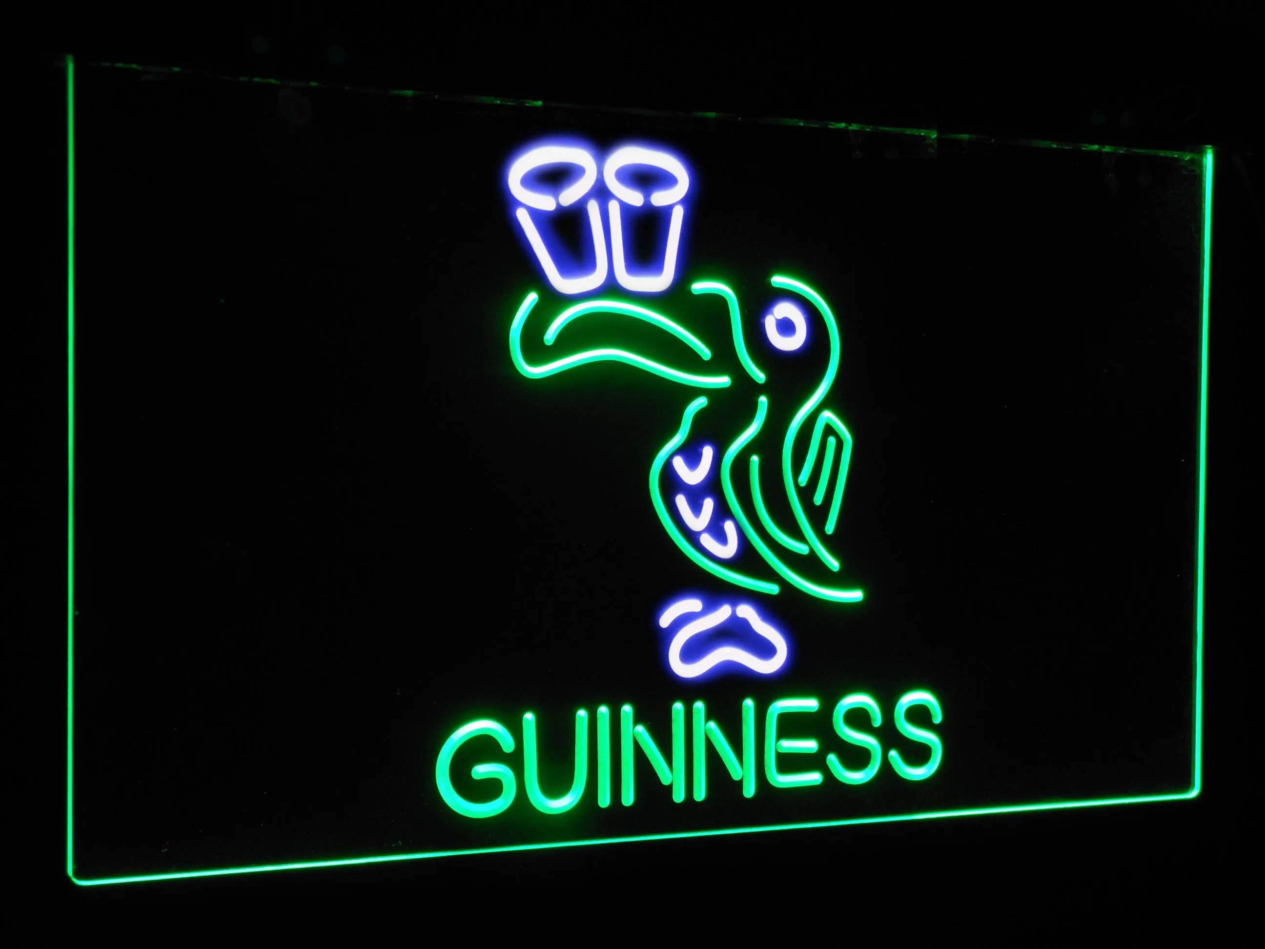 White and Green Прекрасный день пиво Guinness Тукан Бар Декор двойной цвет Led неоновый светильник вывески st6-a2121 - Цвет: White and Green
