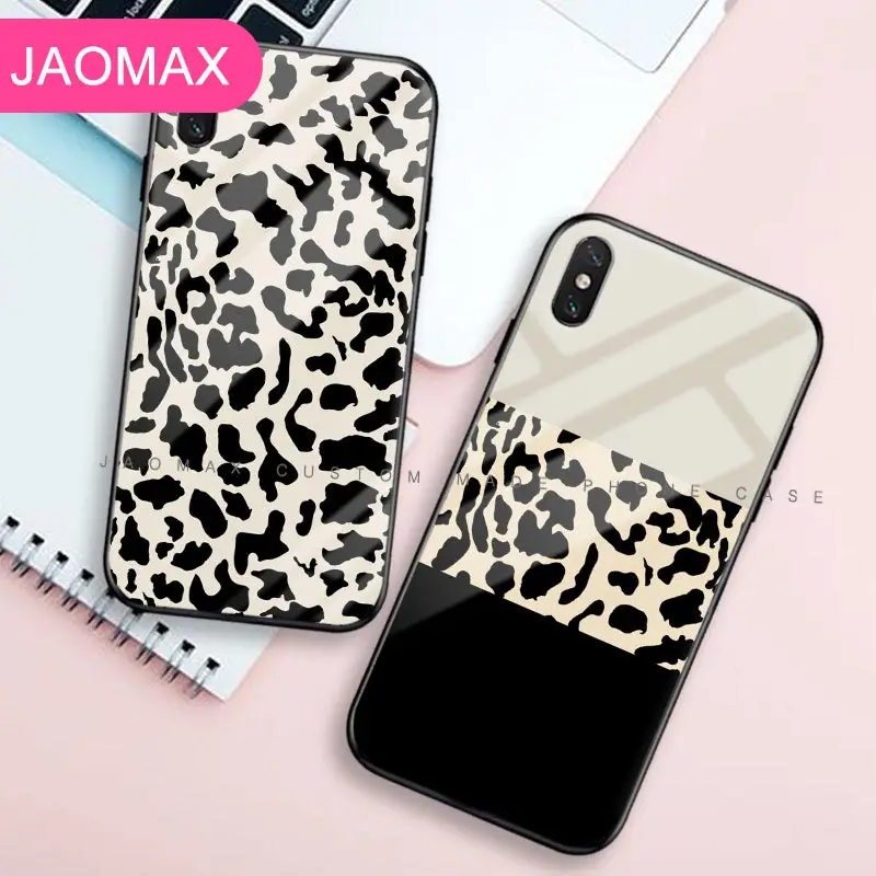 Jaomax закаленное стекло сексуальный леопардовый принт чехол для телефона iPhone Xs Max Xr