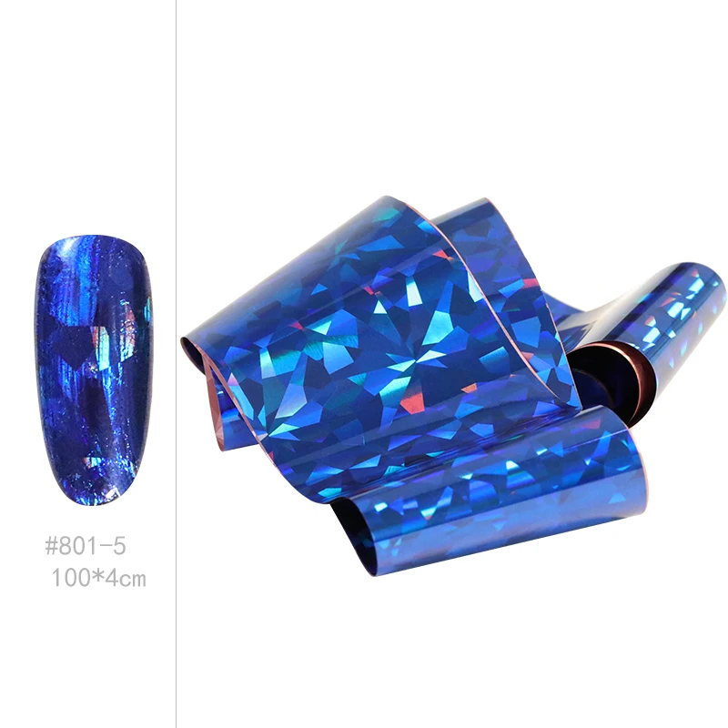 05 Dark blue HNUIX 8 шт. очаровательные лаковые наклейки с листьями для ногтей цветная металлическая звезда бумажные конверты для переноса клея украшения для дизайна ногтей - Цвет: 05 Dark blue